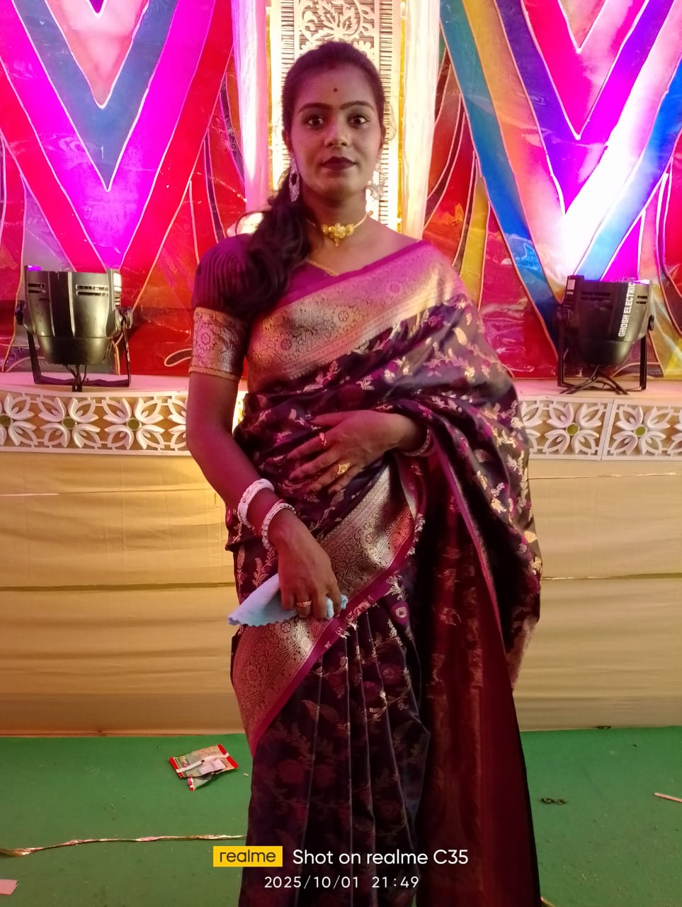 Golden Opulence Tissue Silk Saree