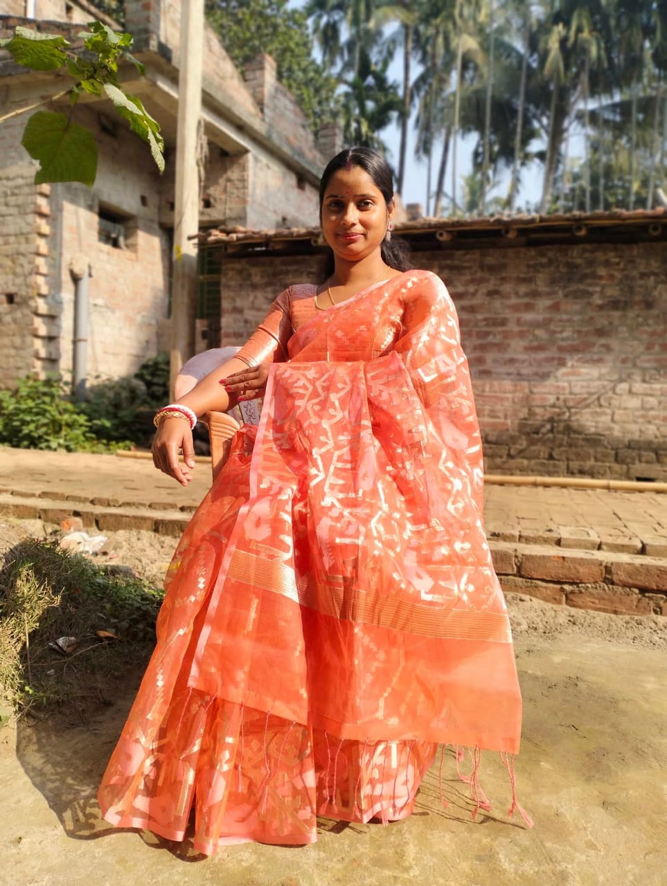 Classic Maroon Kanjivaram Brocade Saree