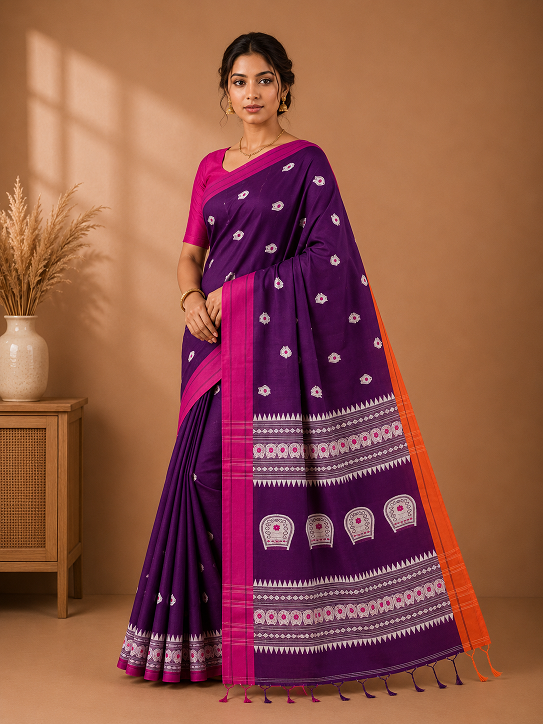 Premium Assam Kulo Khadi Saree – Handwoven Heritage Collection