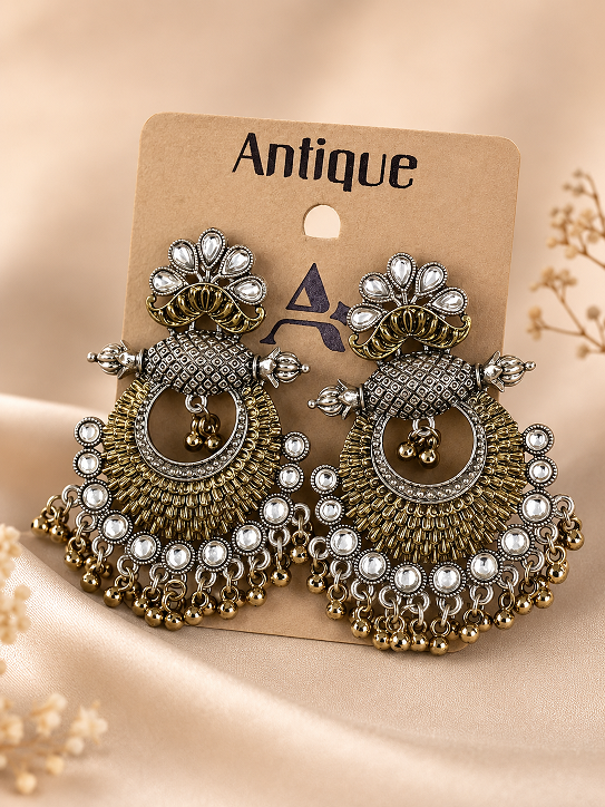 Antique Oxidized Statement Earrings