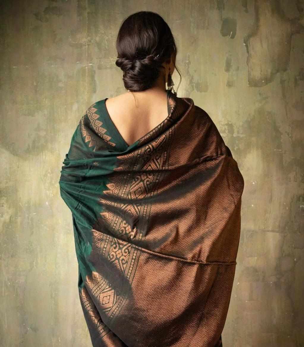 Emerald Green Banarasi Silk Saree (MF 1950)