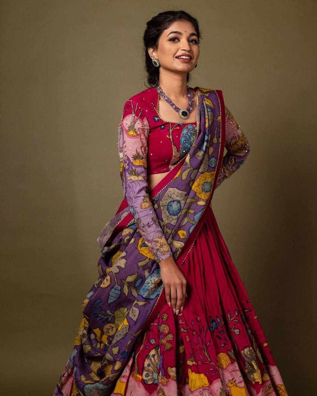 Cotton Kalamkari Print Lehenga (Pc 437)