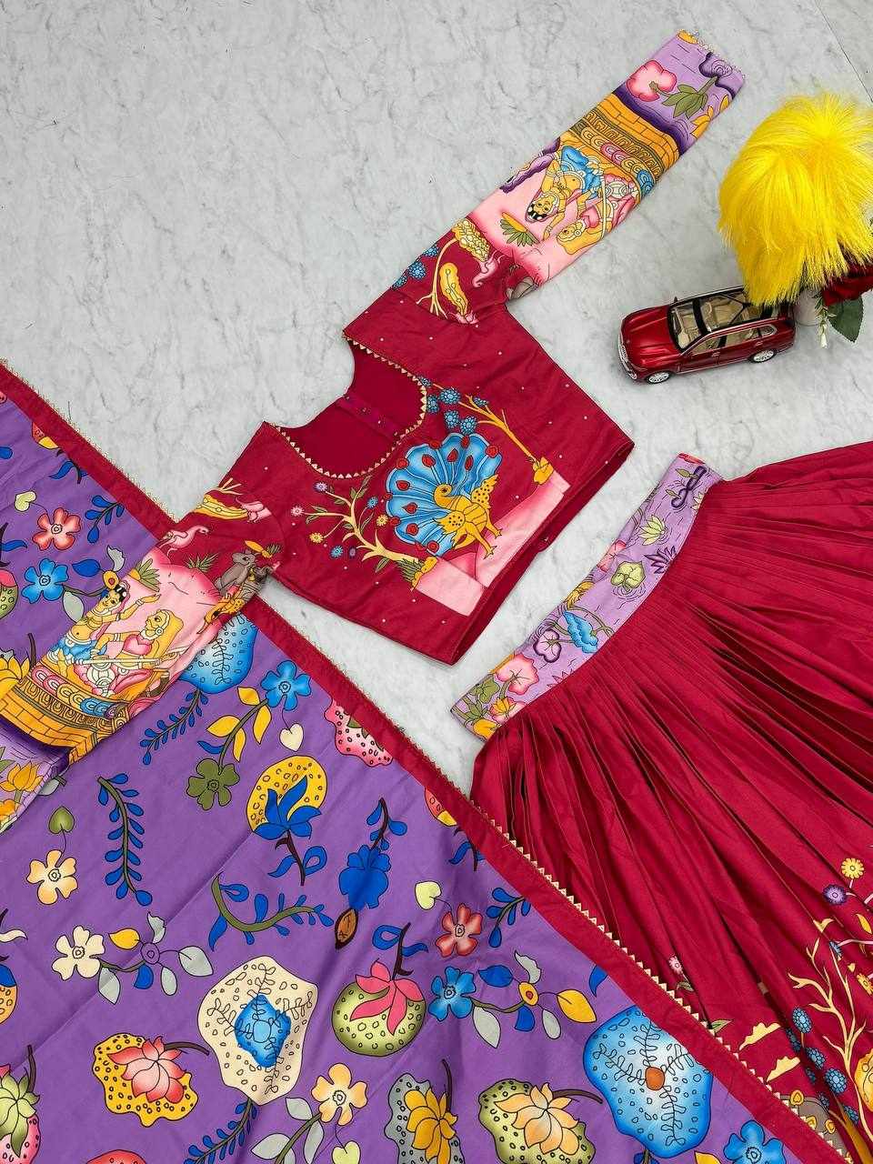 Cotton Kalamkari Print Lehenga (Pc 437)
