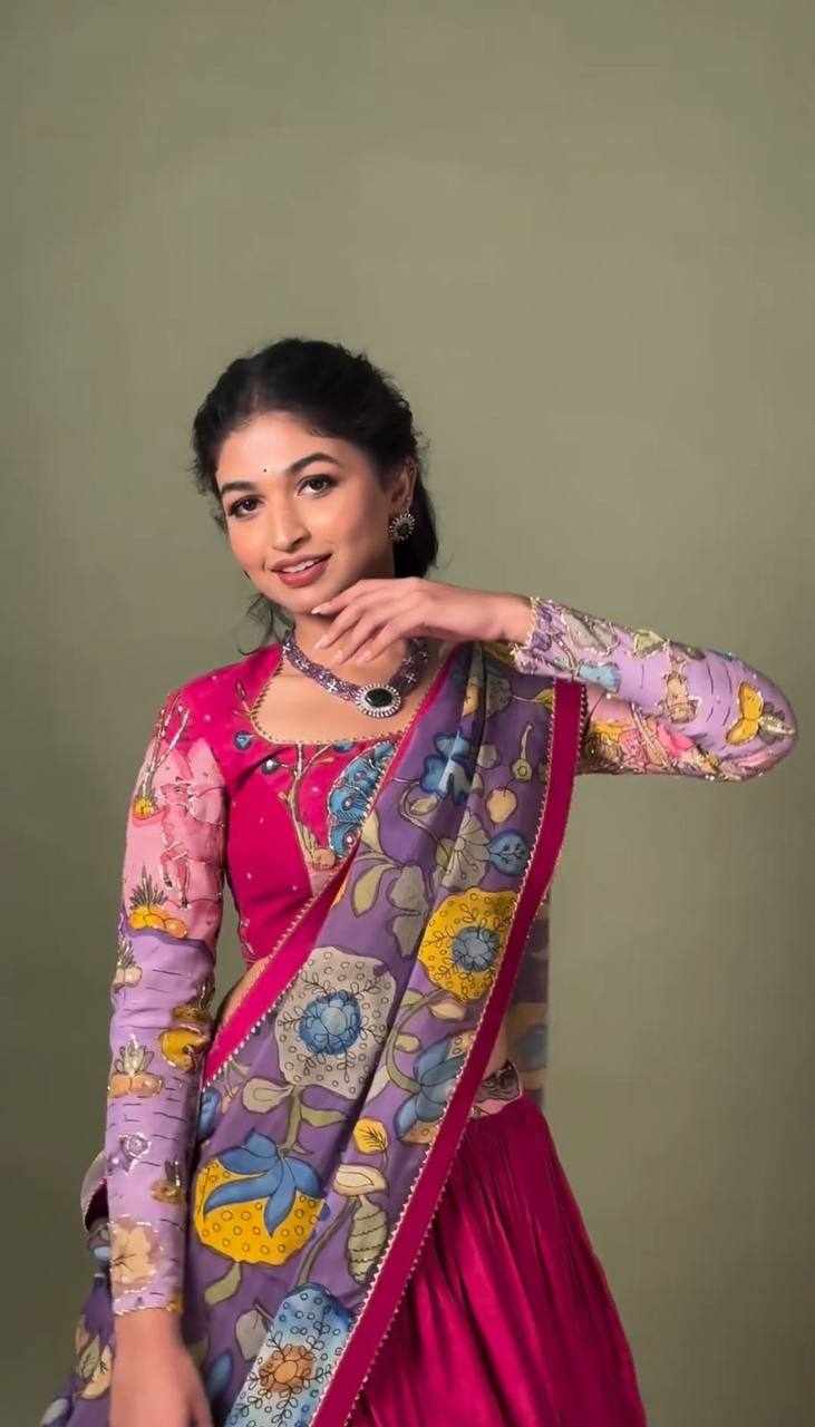 Cotton Kalamkari Print Lehenga (Pc 437)