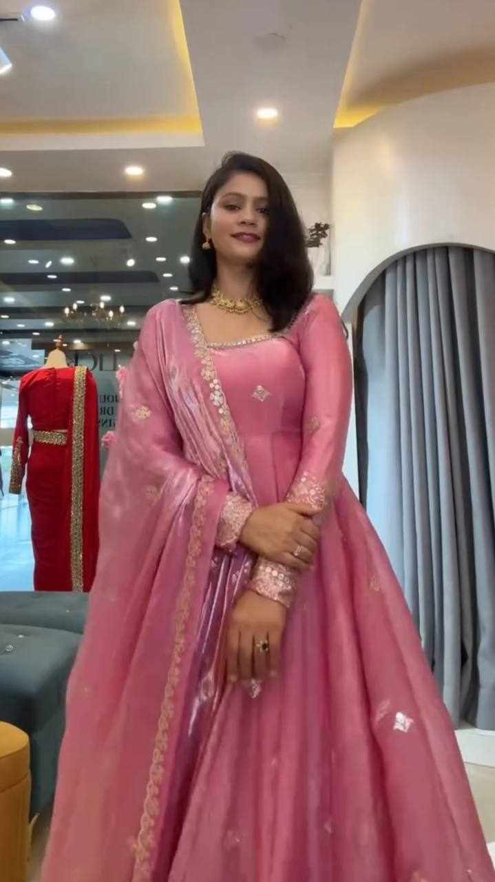 Elegant Ethic Party Wear Pink Dress  (KD 1633)