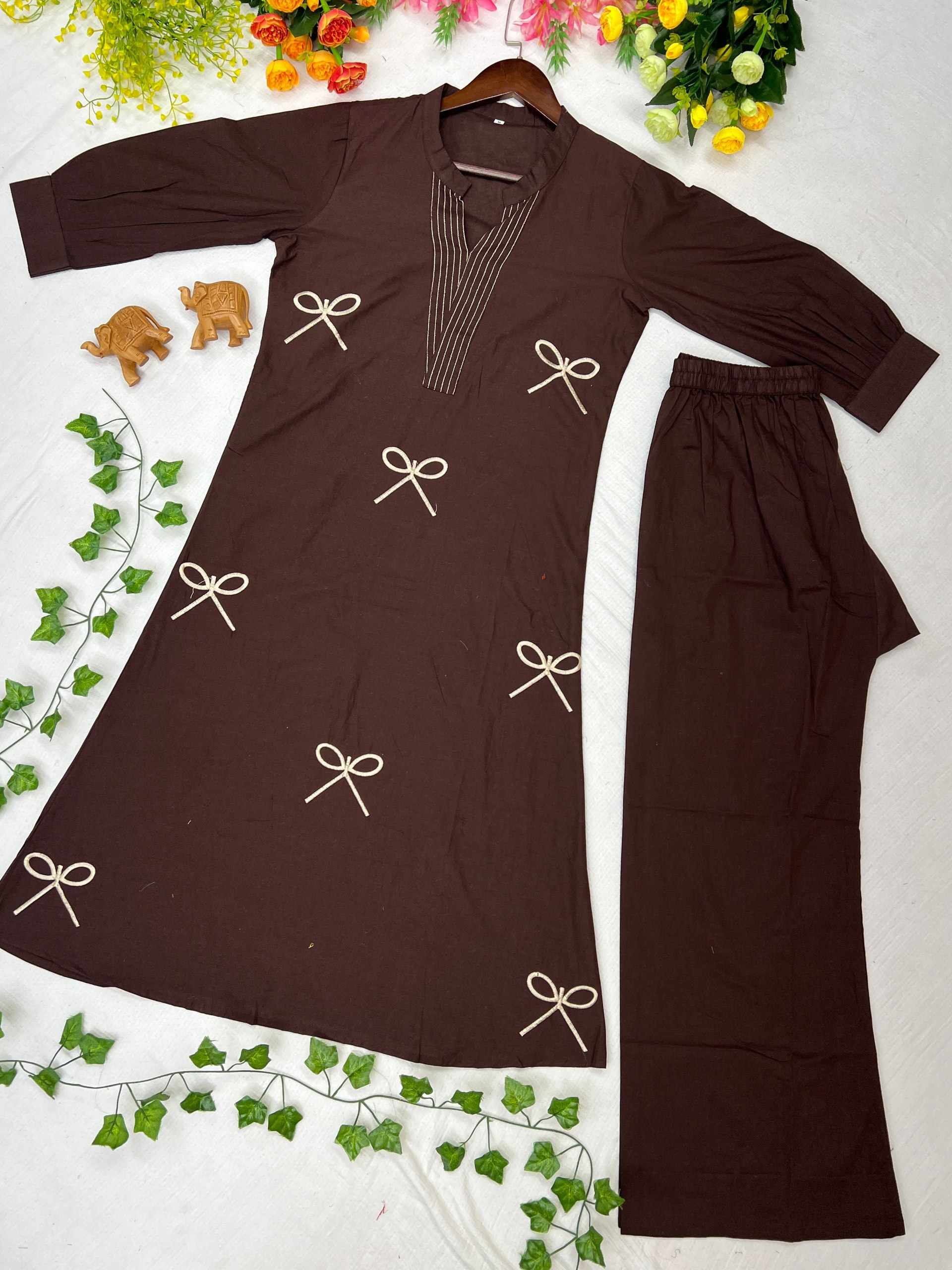 Beautiful Soft Classy Tone Brown Dress  (WM 40)