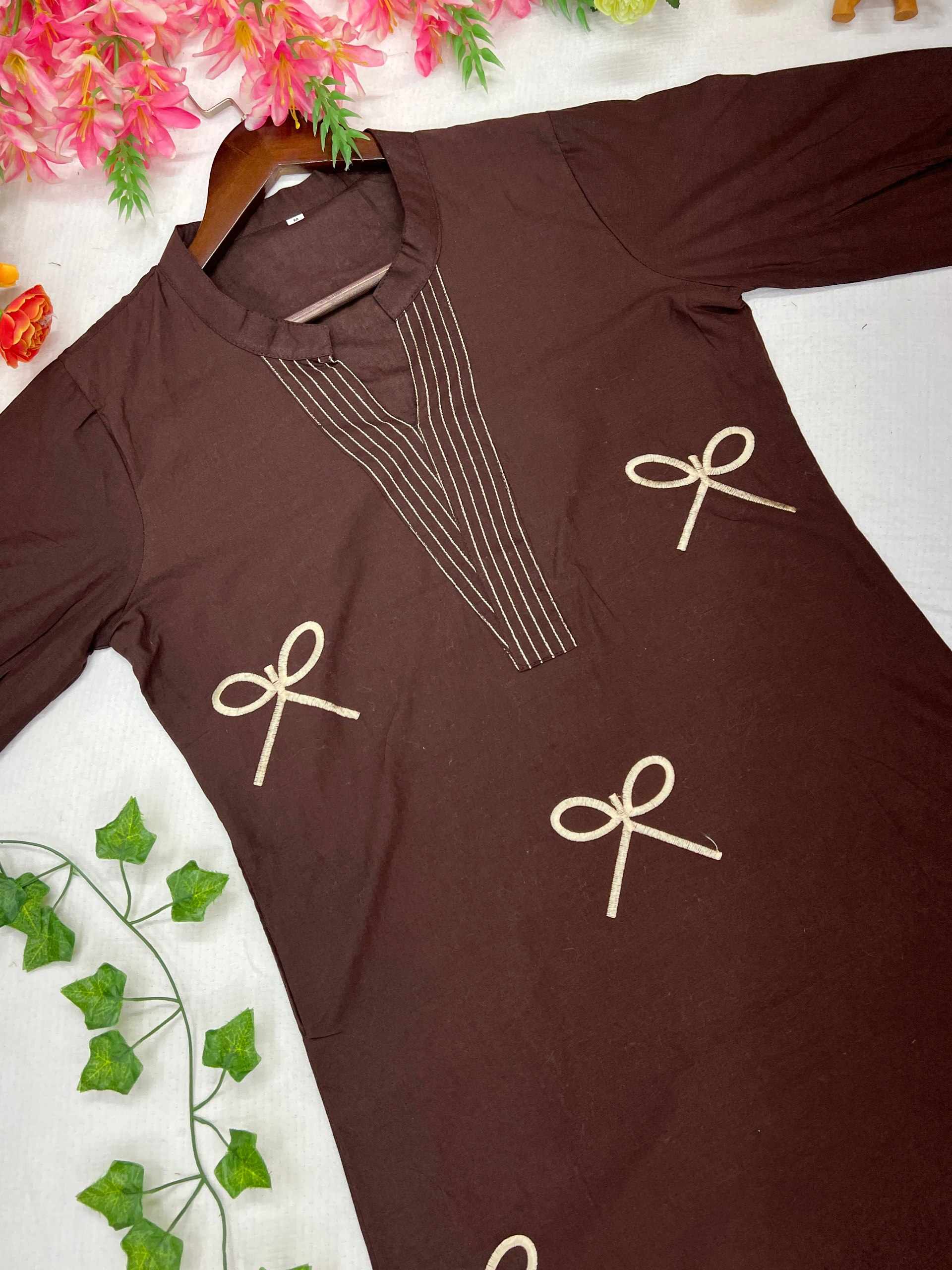 Beautiful Soft Classy Tone Brown Dress  (WM 40)
