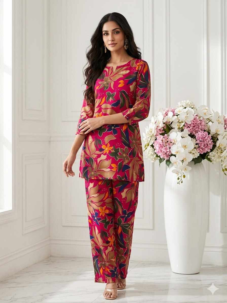  New Casual Wear Pink Dress  (WM 41)