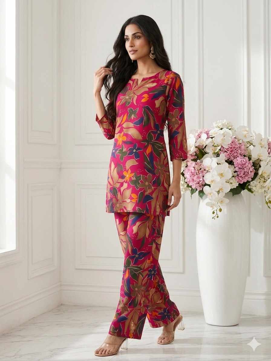  New Casual Wear Pink Dress  (WM 41)