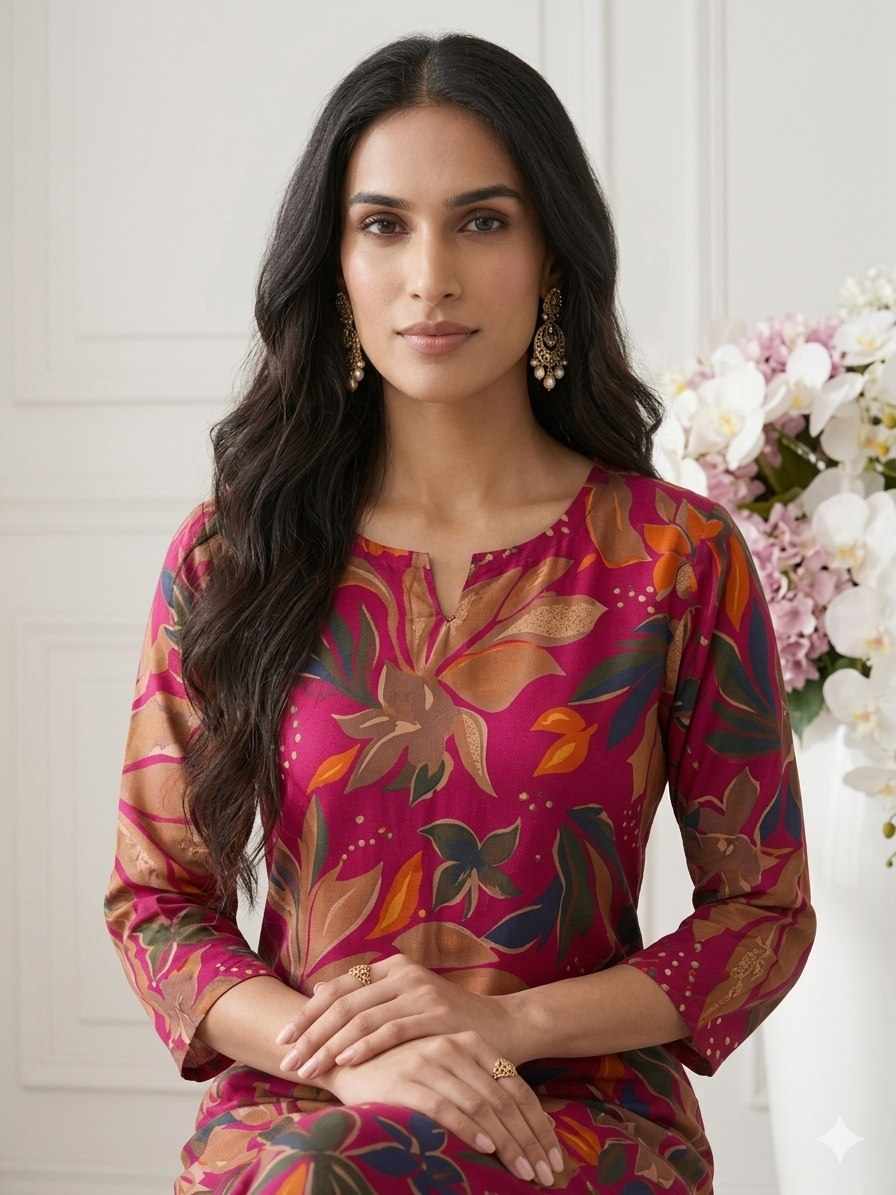  New Casual Wear Pink Dress  (WM 41)