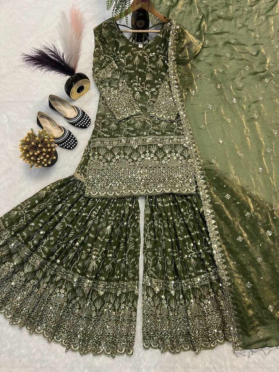 New Beautiful Embroidery Design Party Wear Dress   (MF 479)