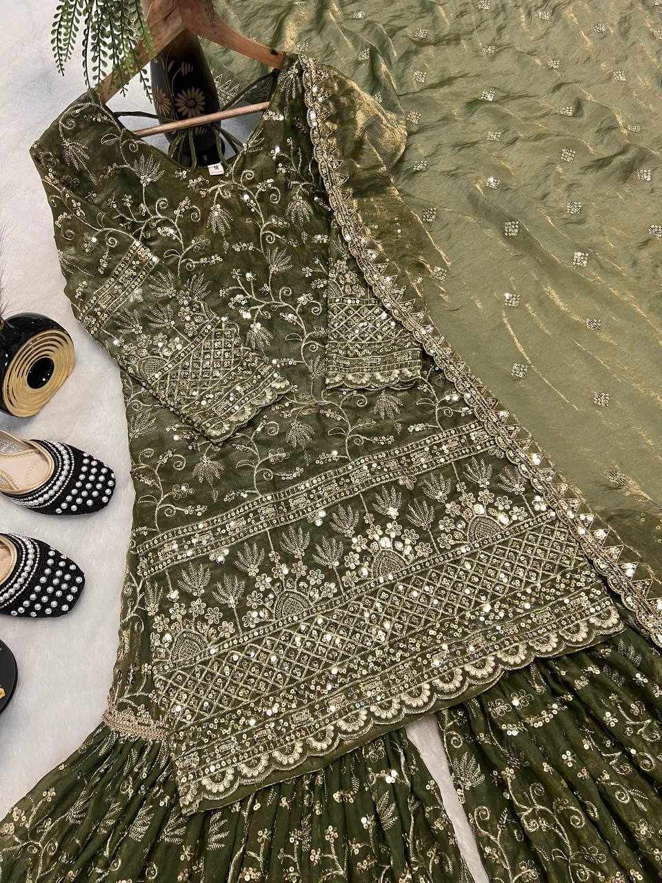 New Beautiful Embroidery Design Party Wear Dress   (MF 479)