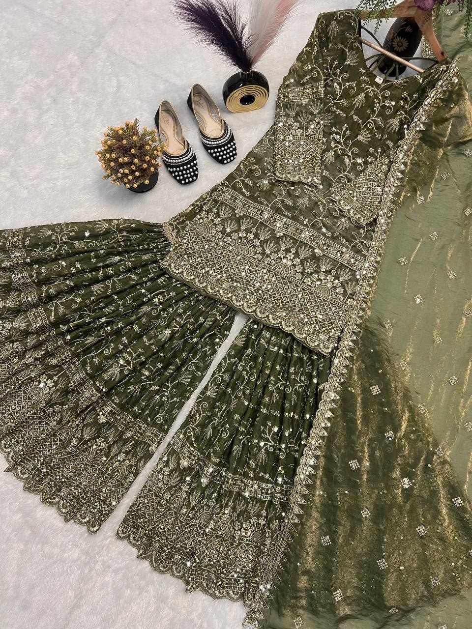 New Beautiful Embroidery Design Party Wear Dress   (MF 479)