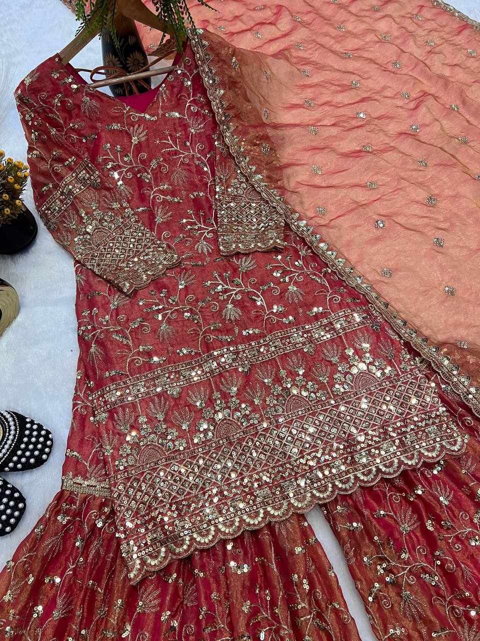New Embroidery Design Party Wear Dress  (MF 479 )