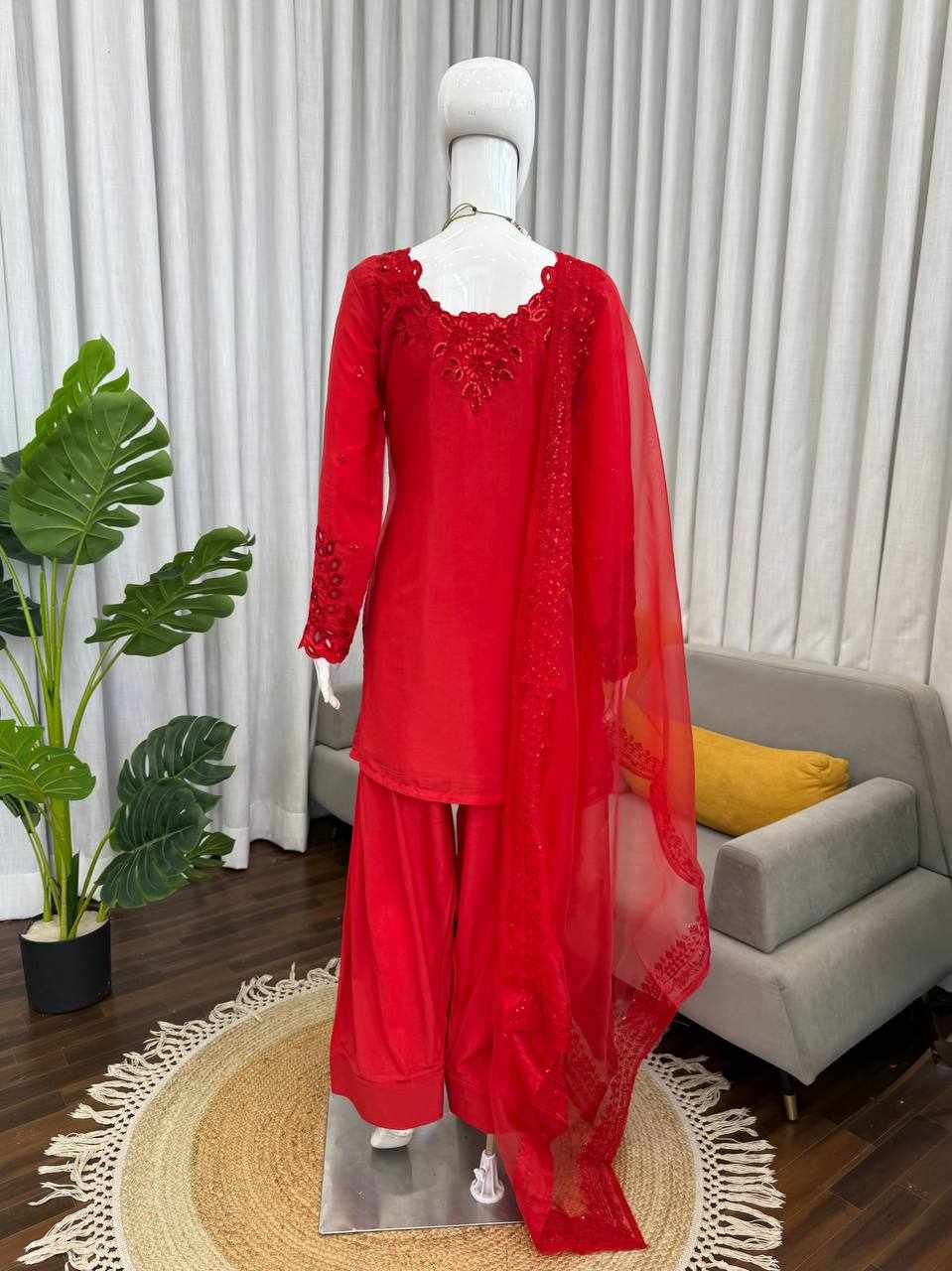 New Occasional Wear Red Color Dress  (RTC 6005)