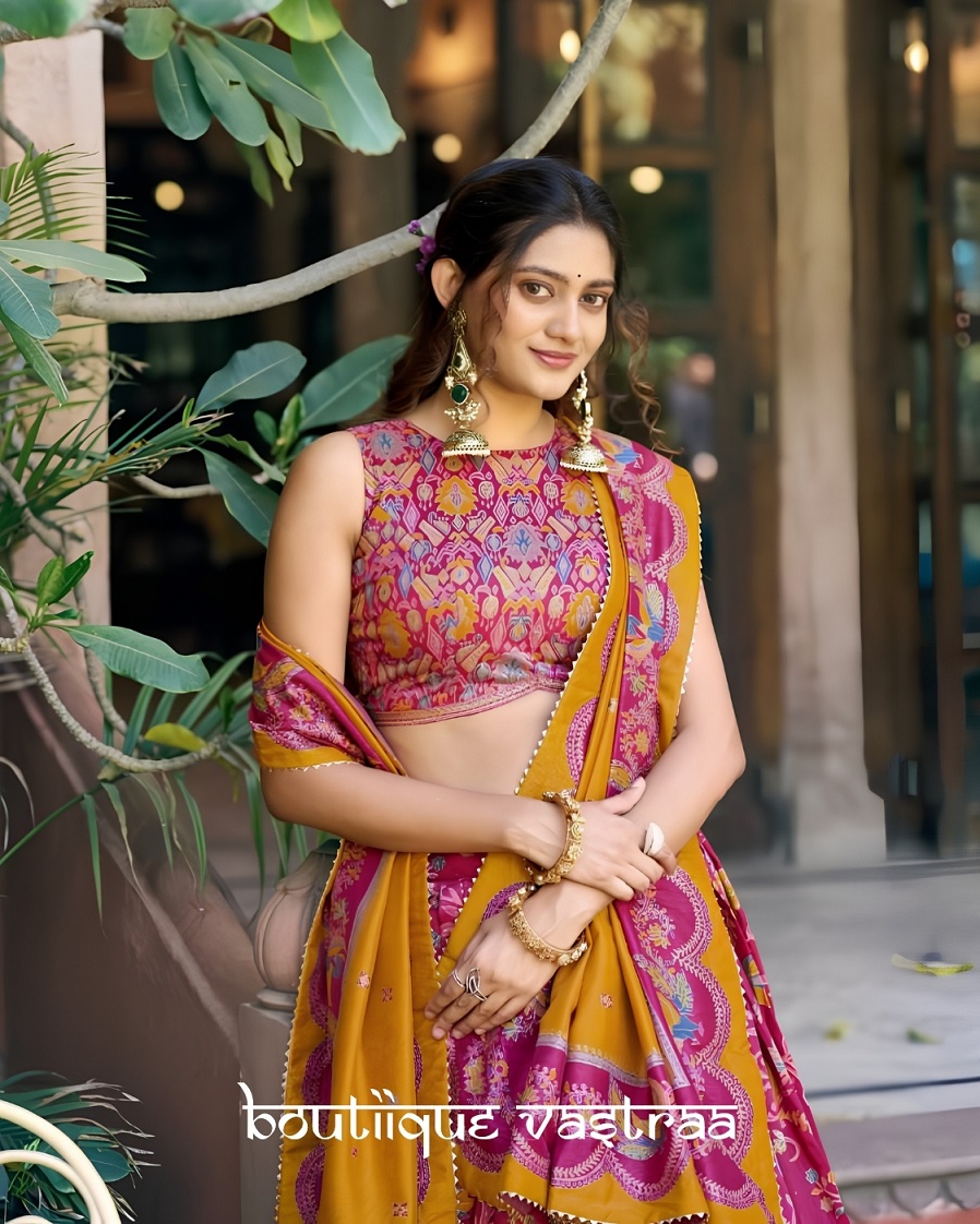 Pink Floral Printed Lehenga(PIYU 12-06 )
