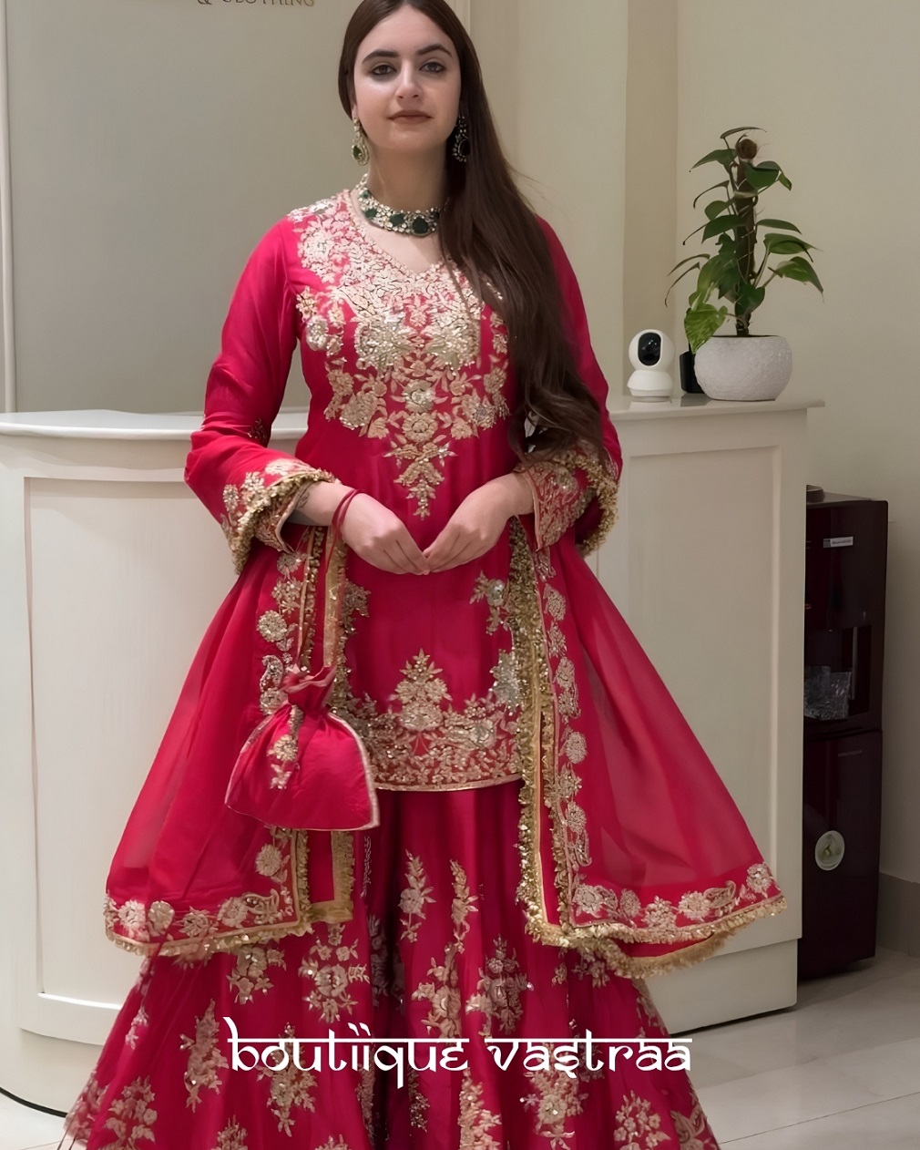Premium Royal Pink Embroidered Anarkali Set (RTC 6041)