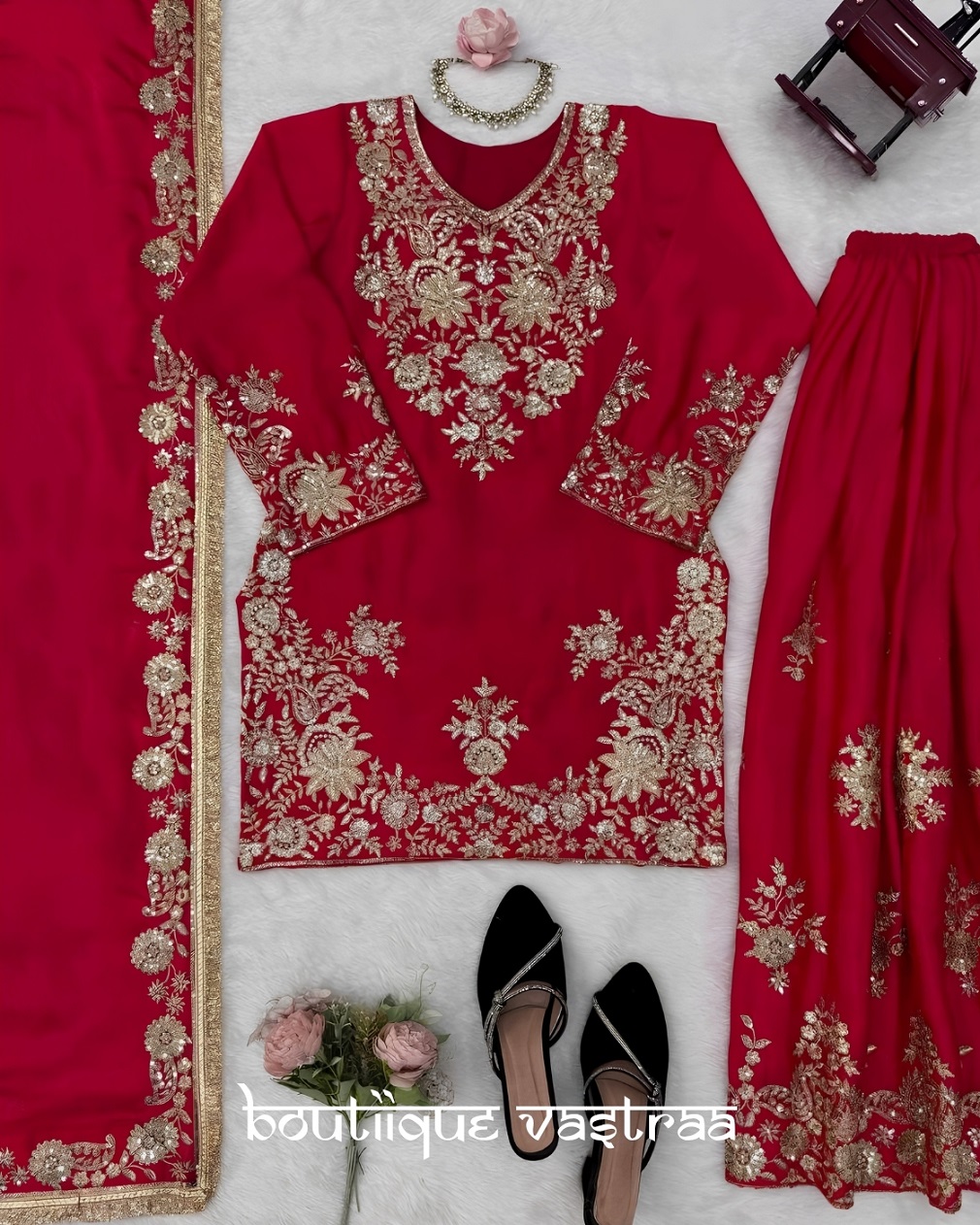 Premium Royal Pink Embroidered Anarkali Set (RTC 6041)