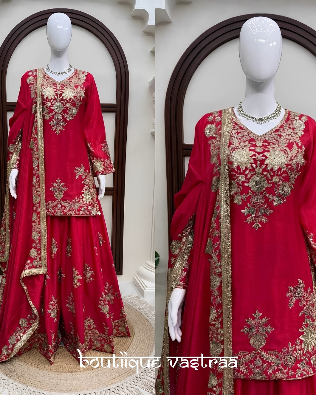 Premium Royal Pink Embroidered Anarkali Set (RTC 6041)