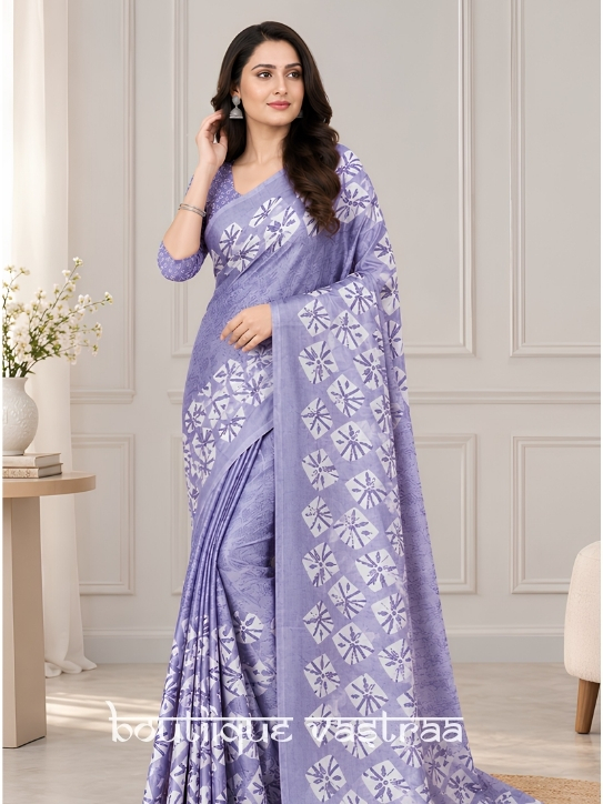 Elegant lavender saree  (S4s)