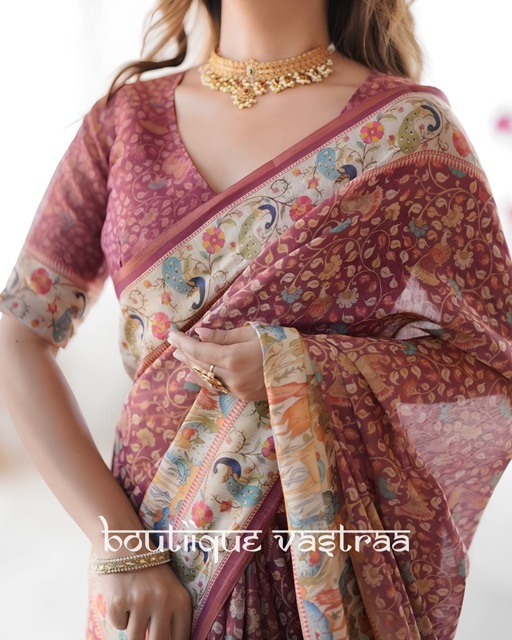Elegant Printed Designer Saree  (KPW 397)