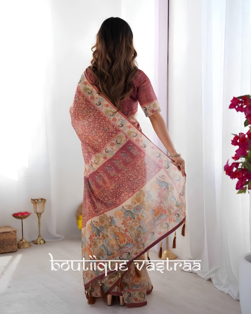 Elegant Printed Designer Saree  (KPW 397)