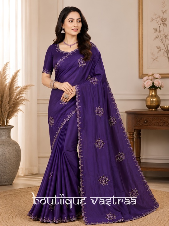 Elegant royal purple saree (PIYU 1103)