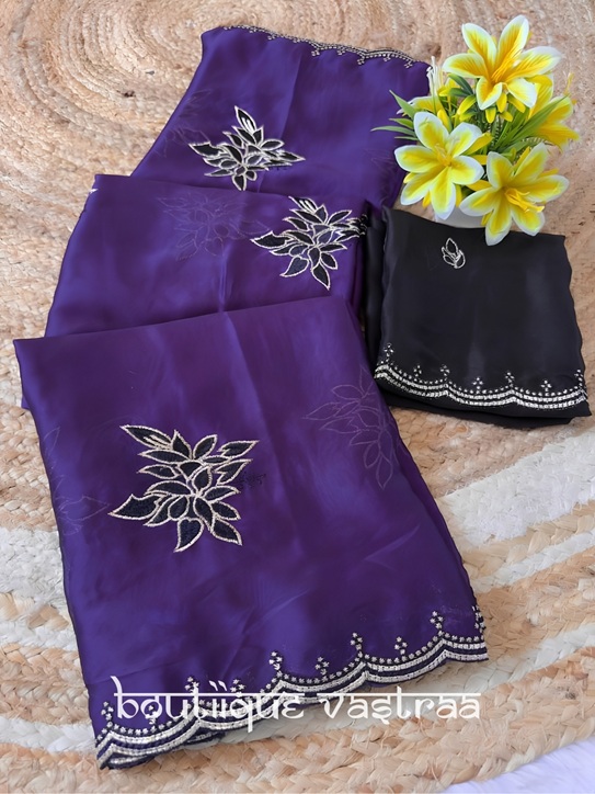 Elegant royal purple saree (PIYU 1103)