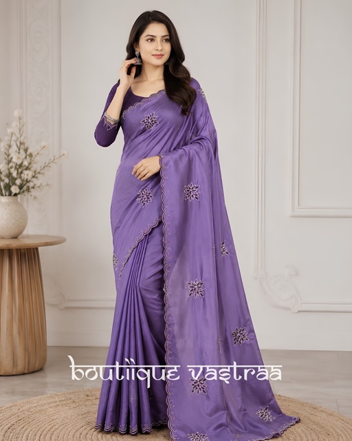 Lavender Purple Bloom Elegance Saree  (PIYU 1103)