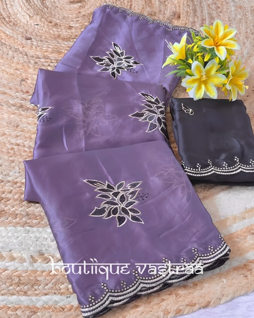Lavender Purple Bloom Elegance Saree  (PIYU 1103)