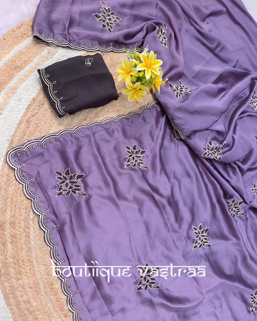 Lavender Purple Bloom Elegance Saree  (PIYU 1103)
