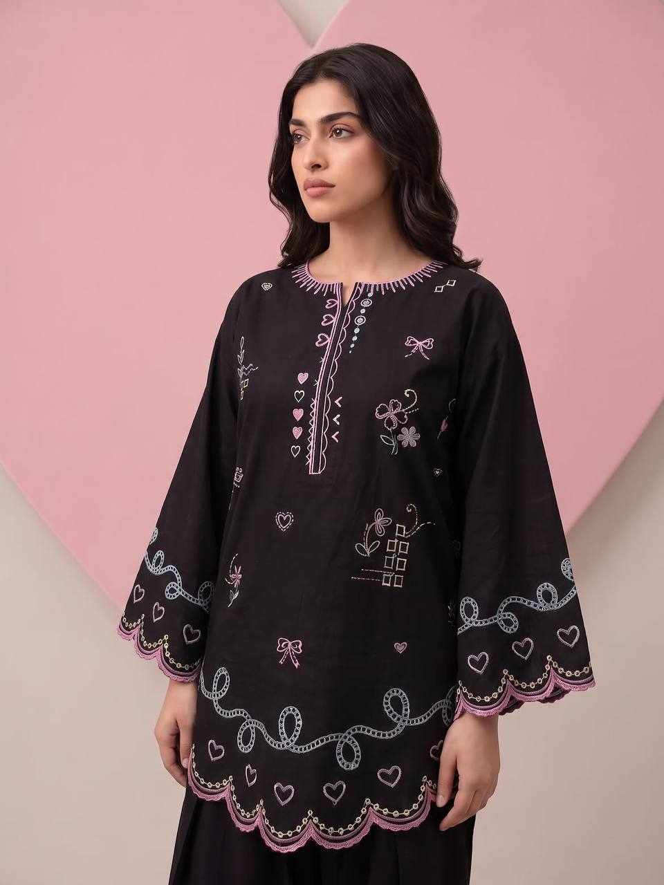Midnight Love Embroidered Co-Ord Set
