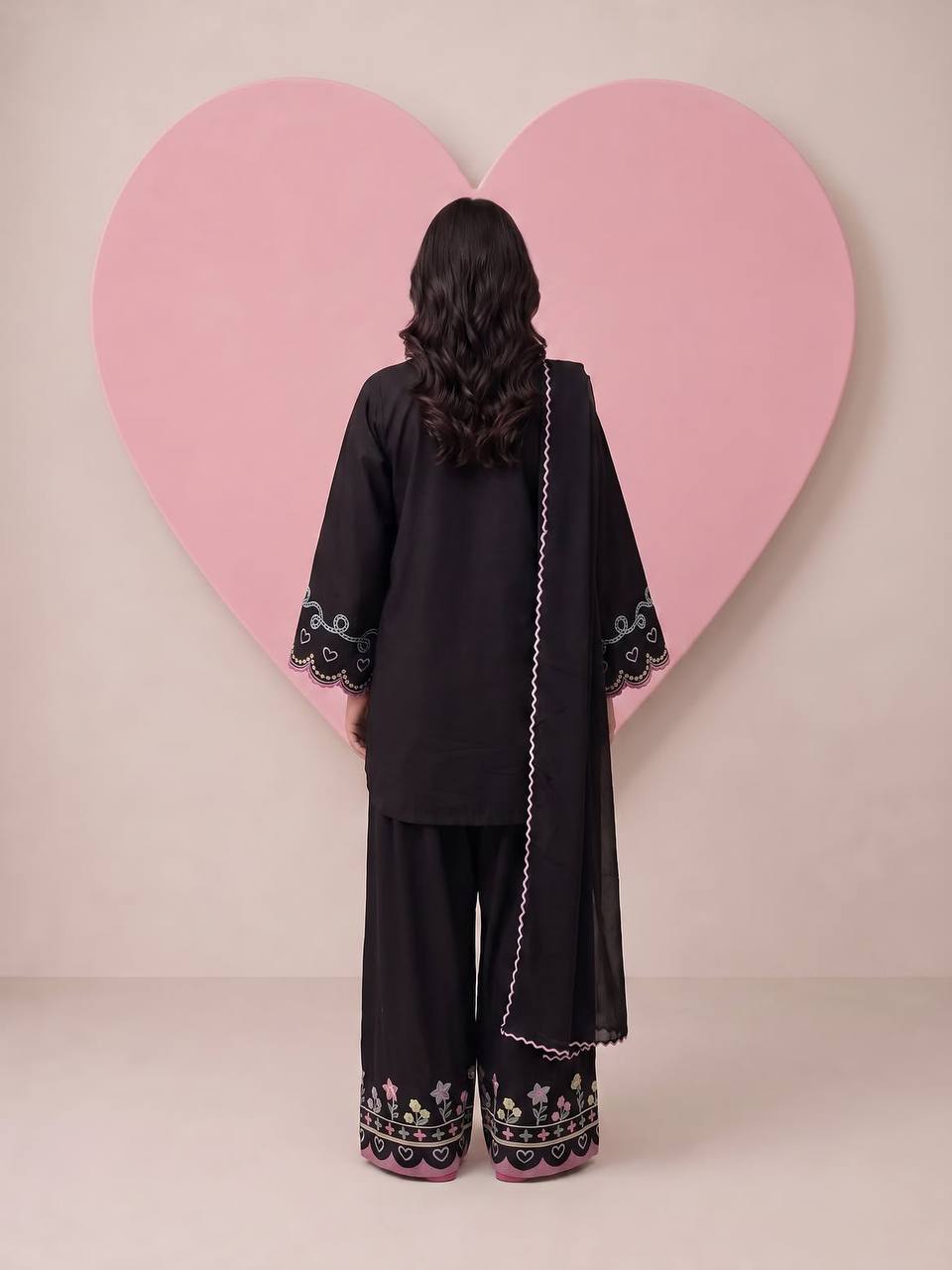 Midnight Love Embroidered Co-Ord Set