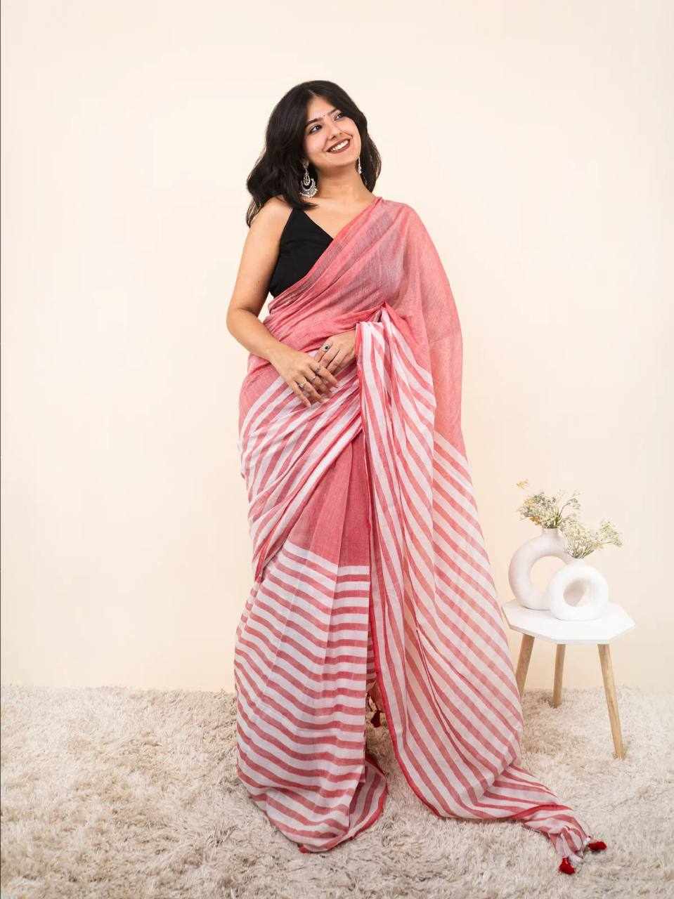 Premium Linen Cotton Saree    (KPW 440)