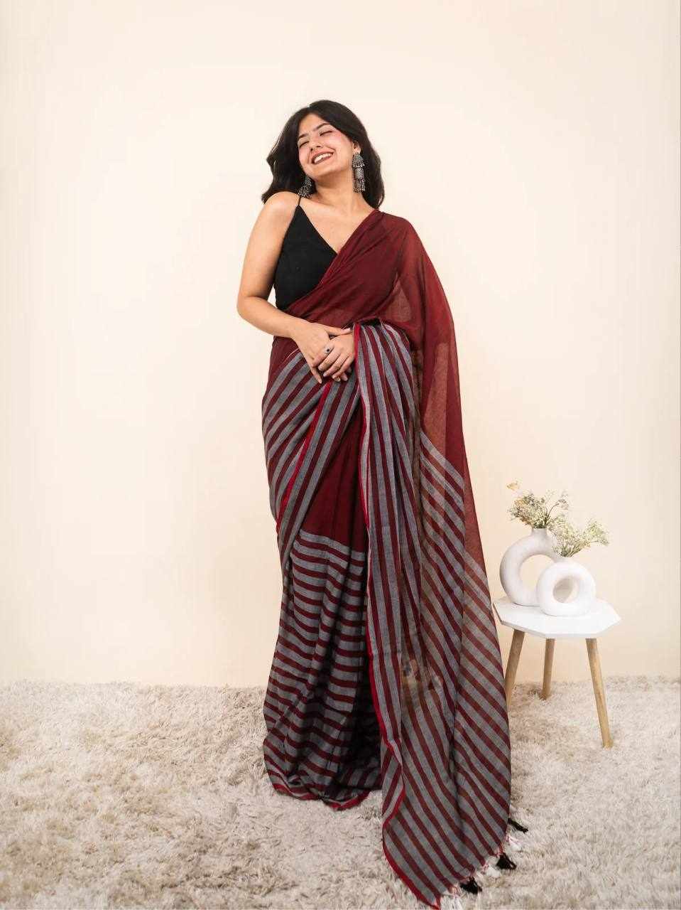 Premium Linen Cotton Saree   (KPW 440)