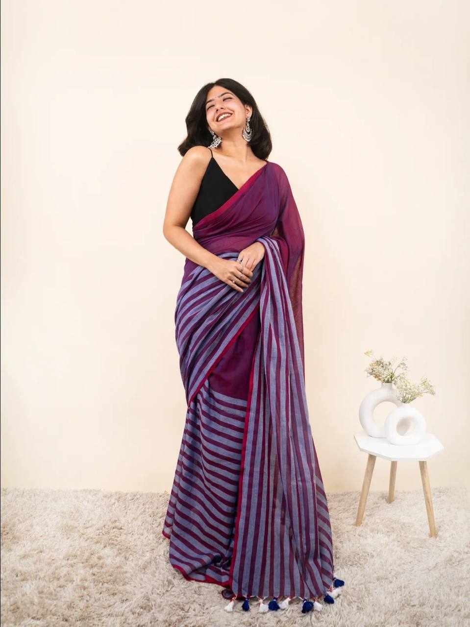 Premium Linen Cotton Saree   (KPW 440)