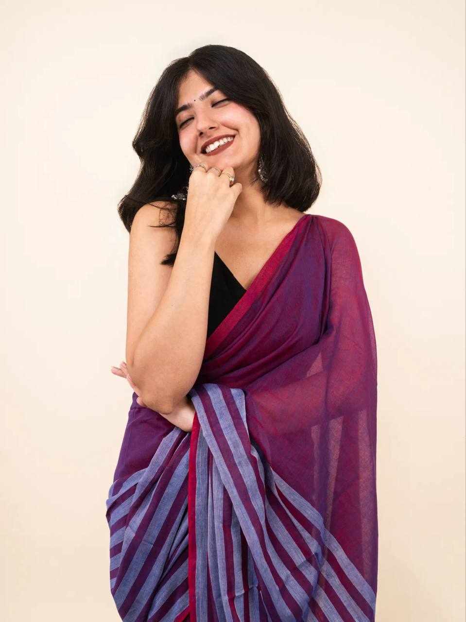 Premium Linen Cotton Saree   (KPW 440)